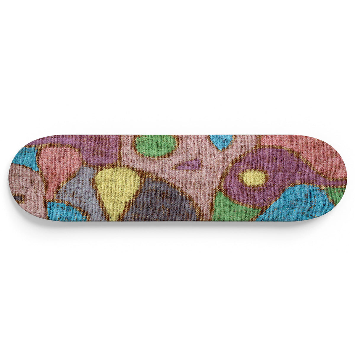 Mild Fruit by Paul Klee, single skateboard deck, abstract painting printed on 7-ply maple